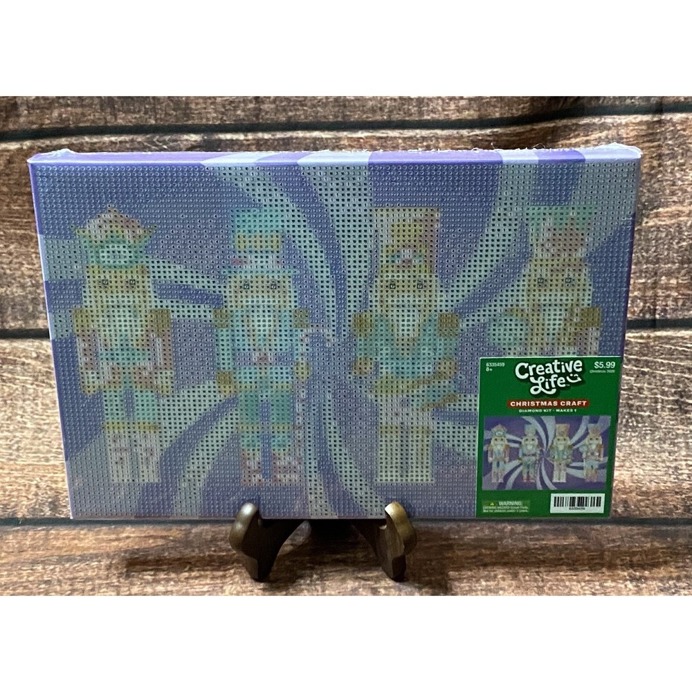 Pastel Nutcrackers Canvas Christmas Diamond Painting Kit Hobby Lobby - Picture 5 of 6